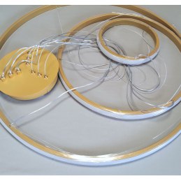 Lampa nowoczesna LED wisząca sufitowa pierścienie AT60-3KSL-Gold