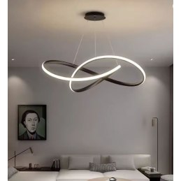 Lampa nowoczesna LED wisząca sufitowa pierścienie AT61-ESL-Black