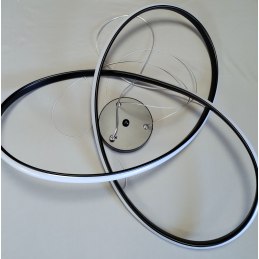 Lampa nowoczesna LED wisząca sufitowa pierścienie AT61-ESL-Black