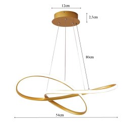 Lampa nowoczesna LED wisząca sufitowa pierścienie AT61-ESL-Gold