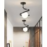 Plafon lampa sufitowa szklana metalowa AT62-1SZ-Black