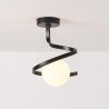 Plafon lampa sufitowa szklana metalowa AT62-1SZ-Black