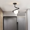 Plafon lampa sufitowa szklana metalowa AT62-1SZ-Black