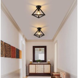 Plafon lampa sufitowa loft trójkątna metalowa AT63-1SZ-Black