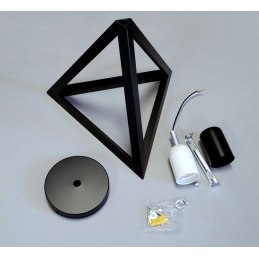 Plafon lampa sufitowa loft trójkątna metalowa AT63-1SZ-Black