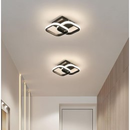 Plafon LED AT65-2SL Black - nowoczesna kwadratowa lampa