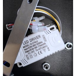 Plafon LED AT65-2SL Black - nowoczesna kwadratowa lampa