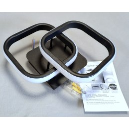 Plafon LED AT65-2SL Black - nowoczesna kwadratowa lampa