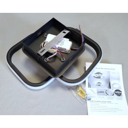 Plafon LED AT65-2SL Black - nowoczesna kwadratowa lampa