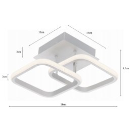 Plafon lampa LED sufitowa kwadrat metalowa AT66-2SL-White