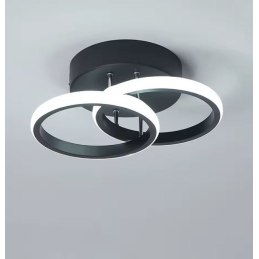 Plafon lampa LED sufitowa okrąg metalowa AT67-2SL-Black