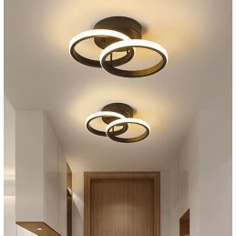Plafon lampa LED sufitowa okrąg metalowa AT67-2SL-Black