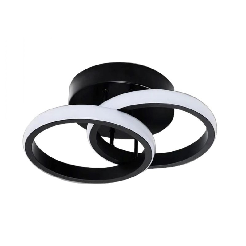 Plafon lampa LED sufitowa okrąg metalowa AT67-2SL-Black