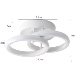 Plafon lampa LED sufitowa okrąg metalowa AT68-2SL-White