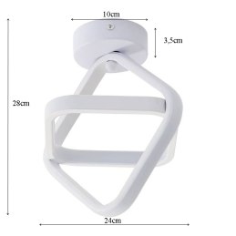 Plafon lampa LED sufitowa geometryczna metalowa AT69-2SL-White