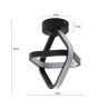 Plafon lampa LED sufitowa geometryczna metalowa AT70-2SL-Black