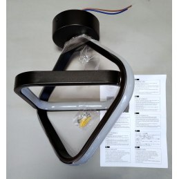 Plafon lampa LED sufitowa geometryczna metalowa AT70-2SL-Black