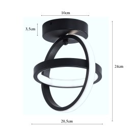 Plafon LED geometryczny AT72-2SL-Black