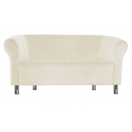 Sofa Milo MG50 kremowa z chromowanymi nogami