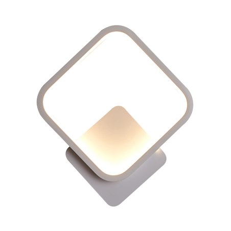 Kinkiet lampa wisząca LED kwadrat metalowa AT77-1KL-White