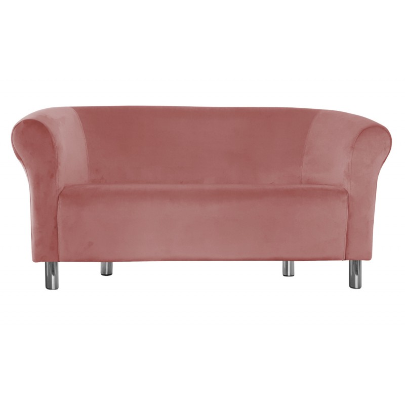Sofa Milo MG58 róż indyjski z chromowanymi nogami