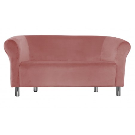 Sofa Milo MG58 róż indyjski z chromowanymi nogami