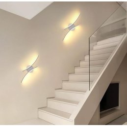 Kinkiet lampa wisząca LED liniowa metalowa AT79-2KL-White