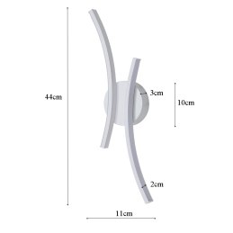 Kinkiet lampa wisząca LED liniowa metalowa AT79-2KL-White