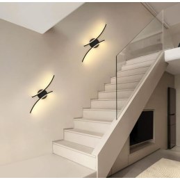 Kinkiet lampa wisząca LED liniowa metalowa AT79-2KL-Black