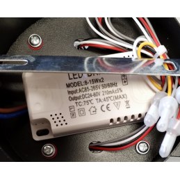 Kinkiet lampa wisząca LED liniowa metalowa AT79-2KL-Black