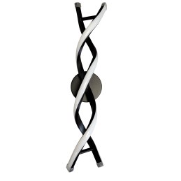 Kinkiet lampa wisząca LED spirala metalowa AT80-2KL-Black