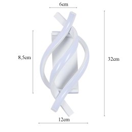 Kinkiet lampa wisząca LED spirala metalowa AT81-3KL-White
