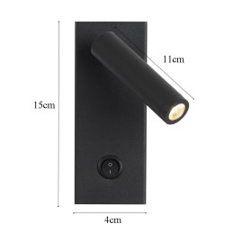 Kinkiet lampa wisząca LED punktowa metalowa AT82-1KL-Black