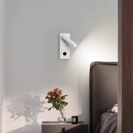 Kinkiet lampa wisząca LED punktowa metalowa AT82-1KL-White