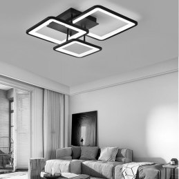 Plafon lampa LED sufitowa kwadrat metalowa AT88-3SL-Black