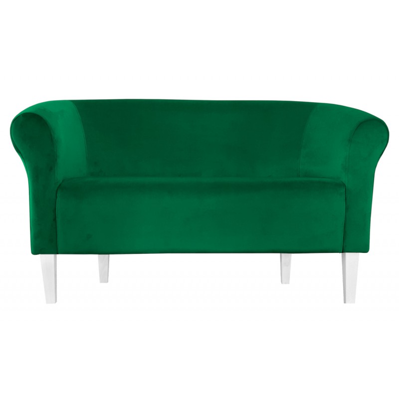 Sofa Milo MG25 zielona z białymi nogami