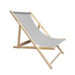 Zestaw leżaków 2szt Leżak Drewniany Szary – Regulowany 3 Pozycje