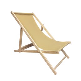 Leżak Drewniany Beżowo Miodowy – Regulowany 3 Pozycje