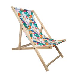 Zestaw 2 leżaków drewnianych w kolorze Boho