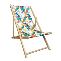 Zestaw 2 leżaków drewnianych w kolorze Boho