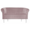 Sofa Milo MG55 szary róż z białymi nogami