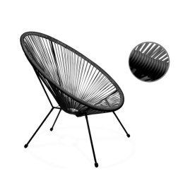 Zestaw mebli Acapulco 2 krzesła i stolik czarny