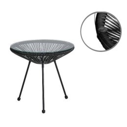 Zestaw mebli Acapulco 2 krzesła i stolik czarny