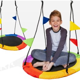 Huśtawka Ogrodowa Bocianie Gniazdo  L192 120cm Komfort i Zabawa dla Dzieci 3+