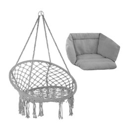 Krzesło Belgijskie fotel wiszący Boho B-3101C szary