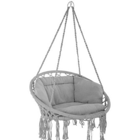 Krzesło Belgijskie fotel wiszący Boho B-3101C szary