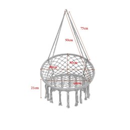 Krzesło Belgijskie B-3101C czarny – fotel wiszący Boho