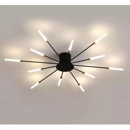 Plafon LED AT87-12SL czarny ze złotem 77 cm