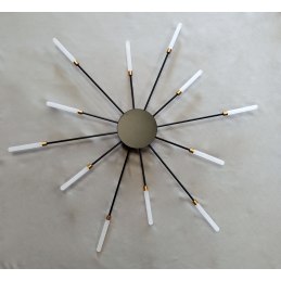 Plafon LED AT87-12SL czarny ze złotem 77 cm