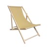 Zestaw 2 leżaki drewniane i składany stolik – beżowy